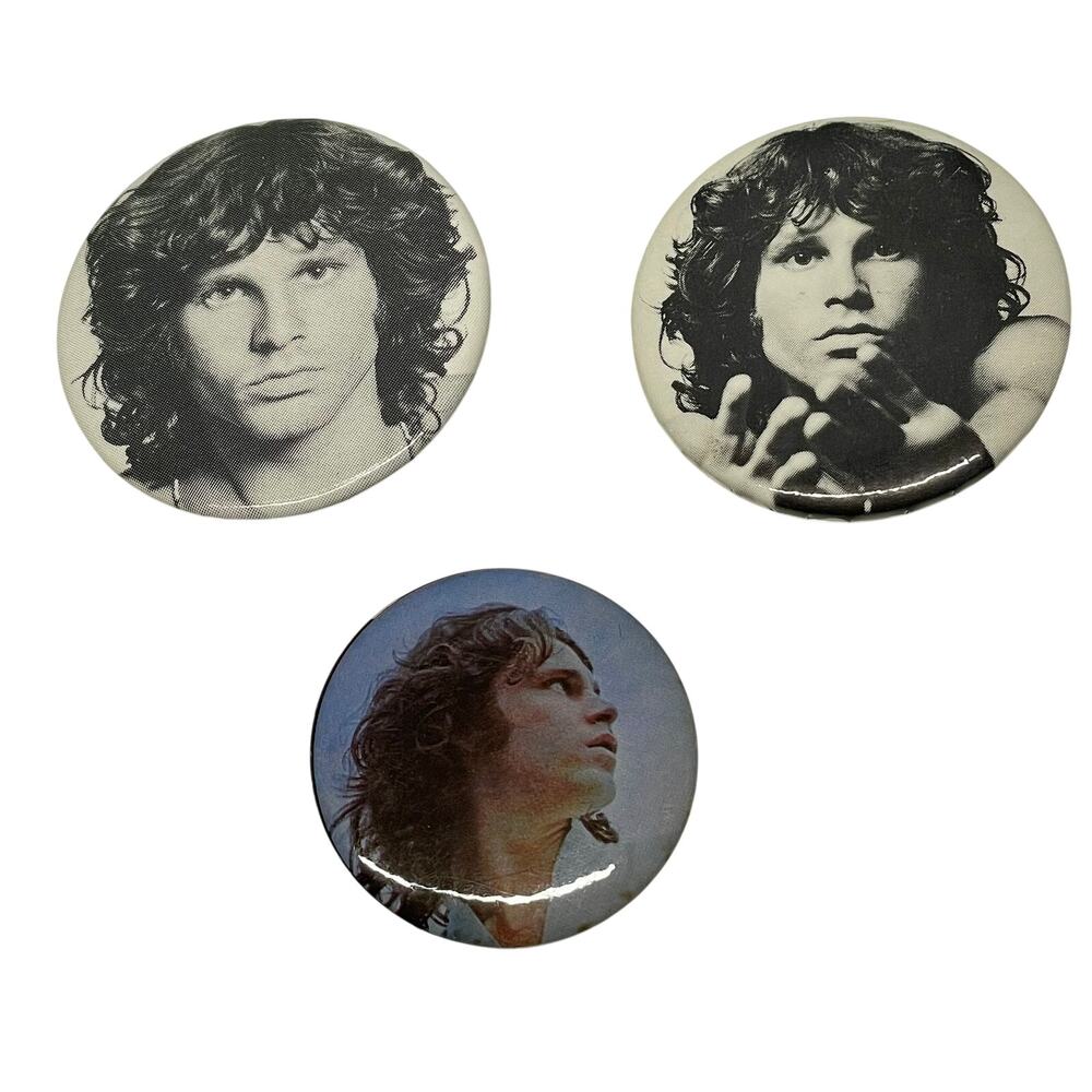 Vintage The Doors Band Pins Lot of 5 1" Jim Morrison - Picture 2 of 6